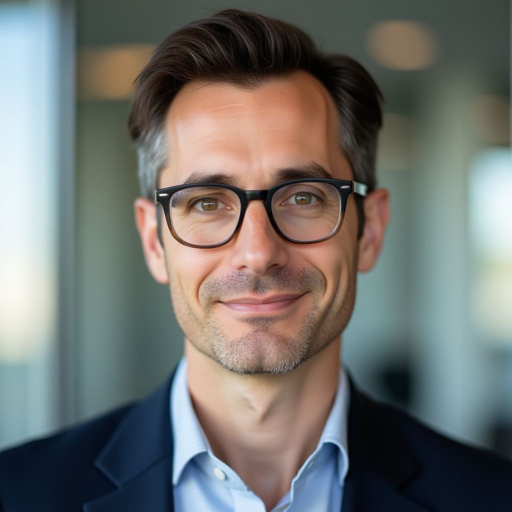 Retrato de Javier Solís, Director de Finanzas